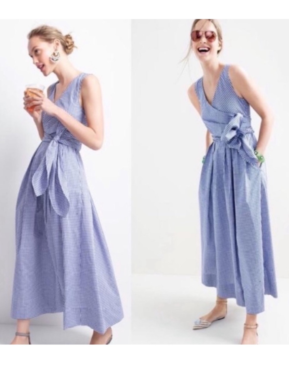 JCrew Collection gingham dress